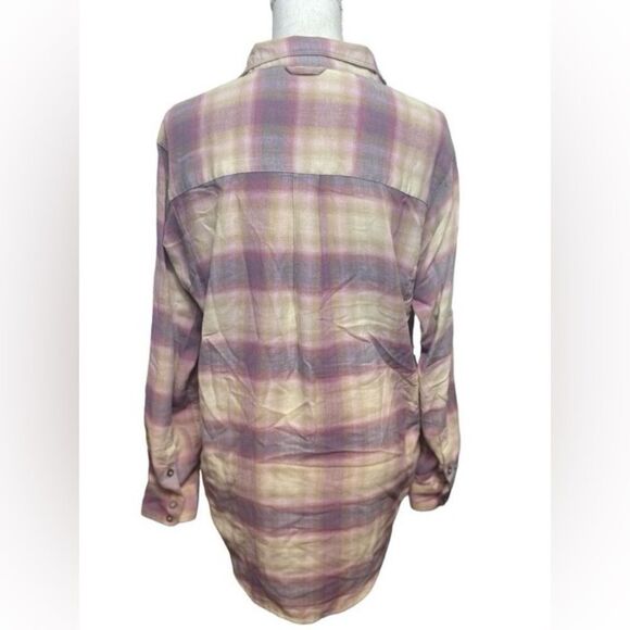 Toad&Co Women's Multicolor Plaid Button-Down Shacket Large - Picture 3 of 5